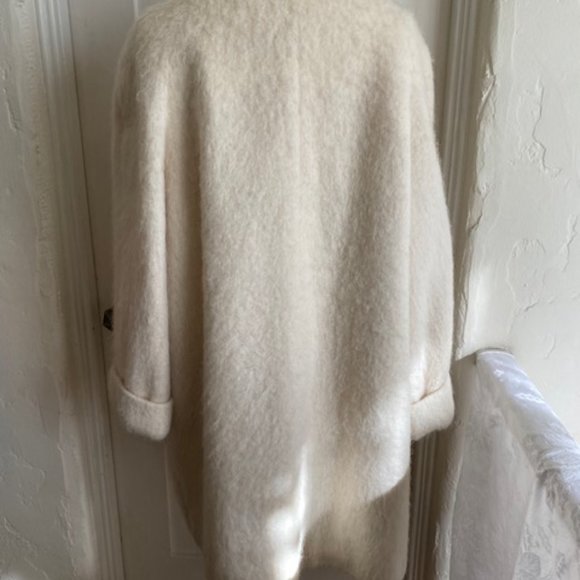 Appleseed Woman’s Cream Mohair Wool Blend Coat - Picture 4 of 7